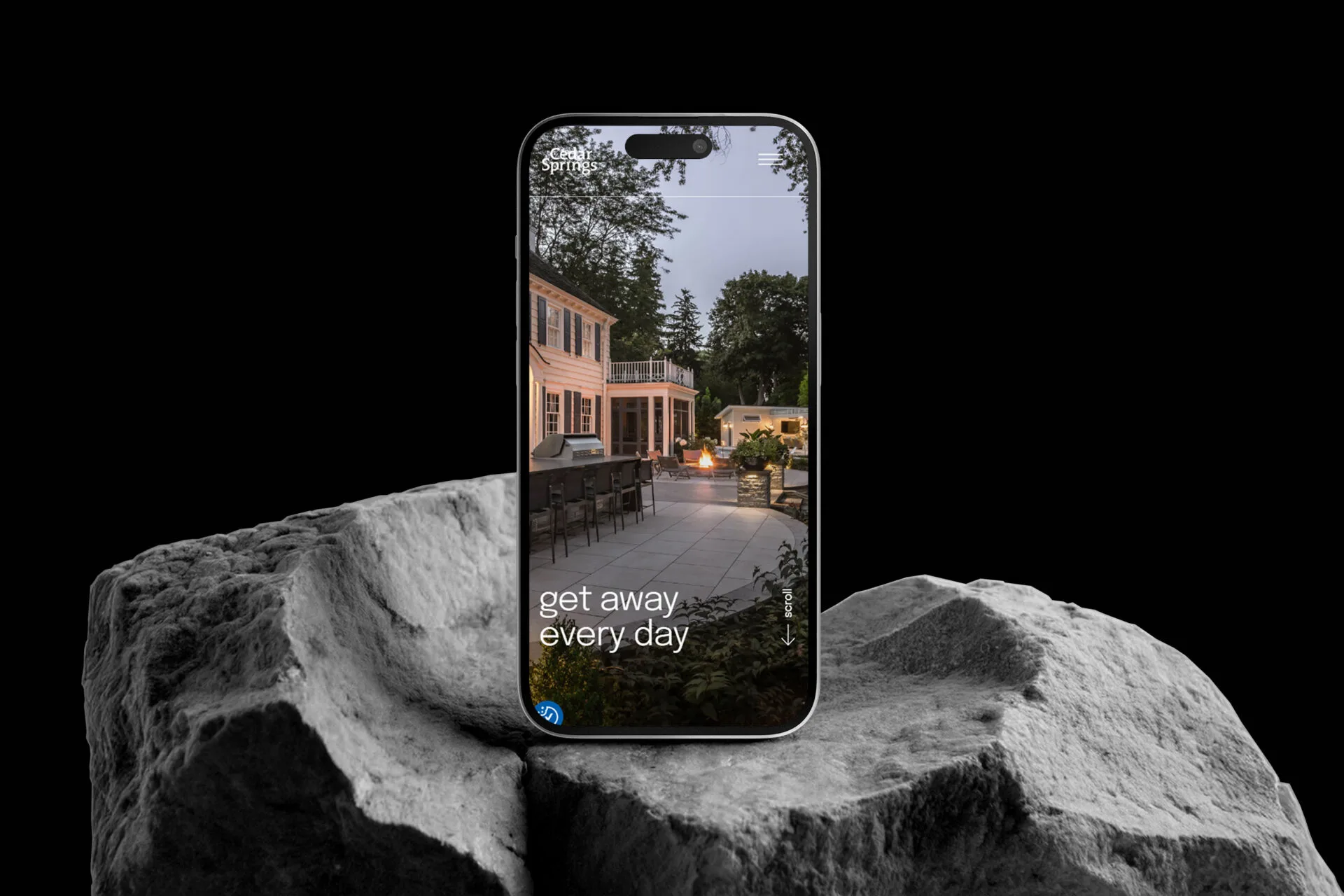 Cedar Springs Landscapes website shown in a mobile case-study mockup